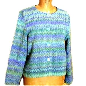 Oddball Hand knitted sweater jacket Thing.  Medium